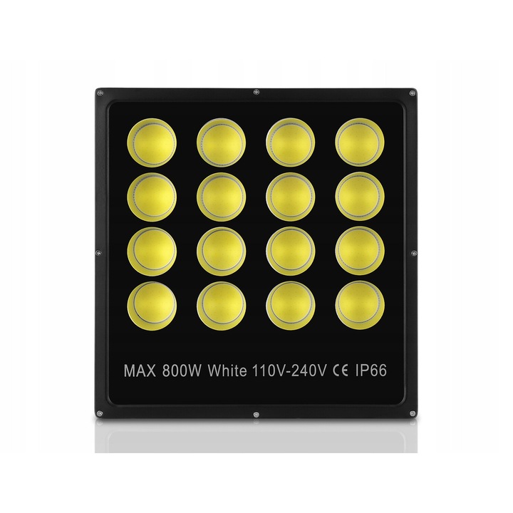 Proiector LED, Azaris, 800W, alb rece, 80000LM, 220-240V