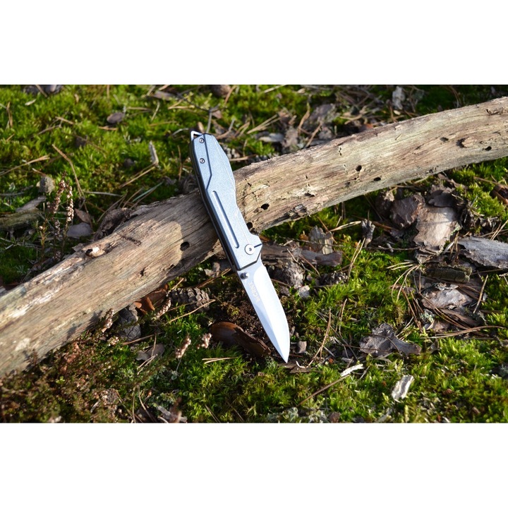 Cutit tactic pliabil, 18,5cm, lama metalica, maner grafit