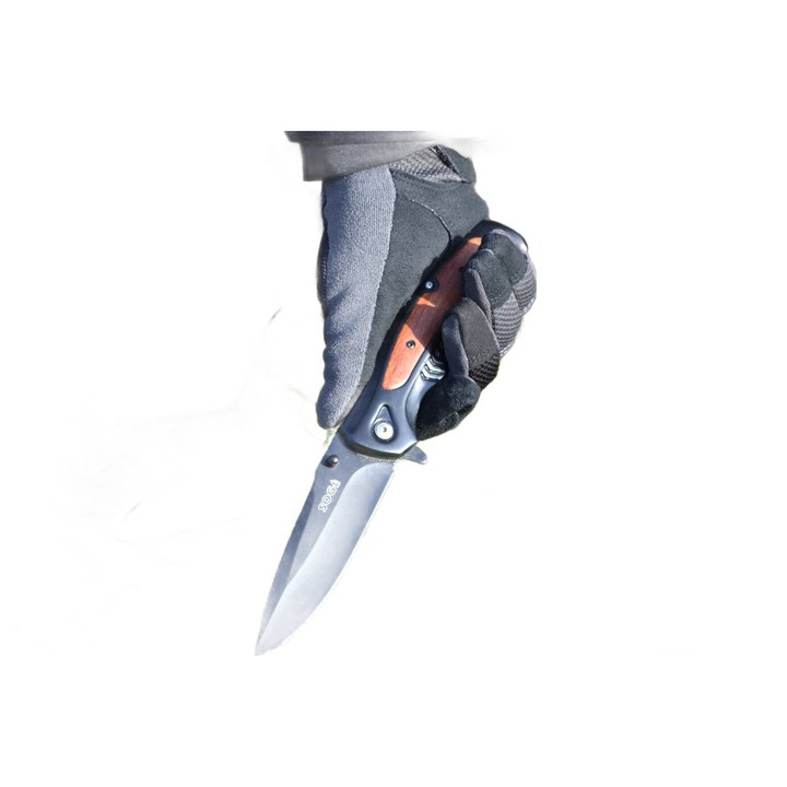 Cutit tactic din lemn, lama de supravietuire din otel, cutit de buzunar