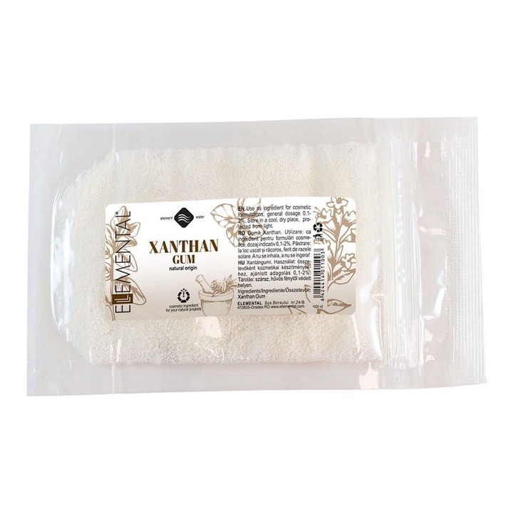 Guma Xanthan, Ellemental, 100gr, pudră, pentru ten normal