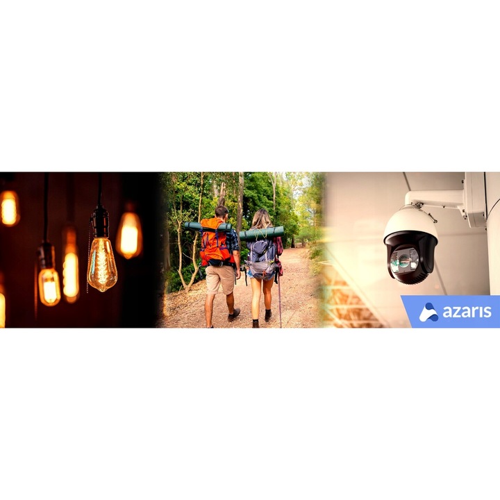 Преносим LED прожектор, Azaris, 100W, бял, 30x26x26cm, многоцветен