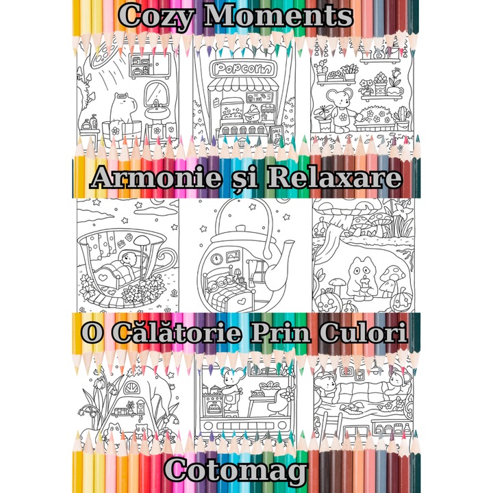 Книжка за оцветяване Cozy Moments - Хармония и релаксация - Пътешествие през цветовете: За възрастни и деца \ Дигитална книга \ Електронна книга