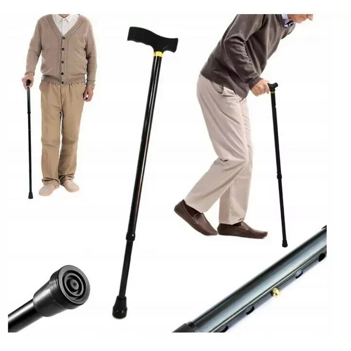 Baston ortopedic pliabil, Azaris, aluminiu, reglabil, 73x96cm