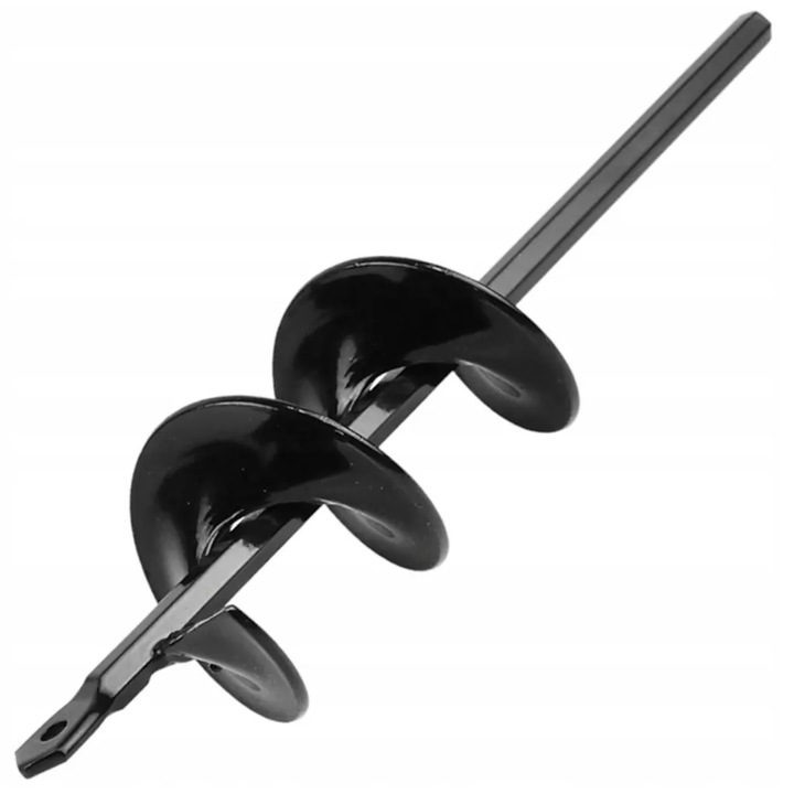 Burghiu de pamant pentru plantare, 5cm x 22cm, negru