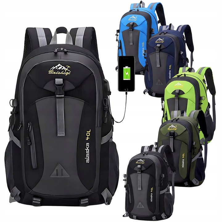 Rucsac sportiv multifunctional 35L, Enero, waterproof, albastru, 50x30x19cm