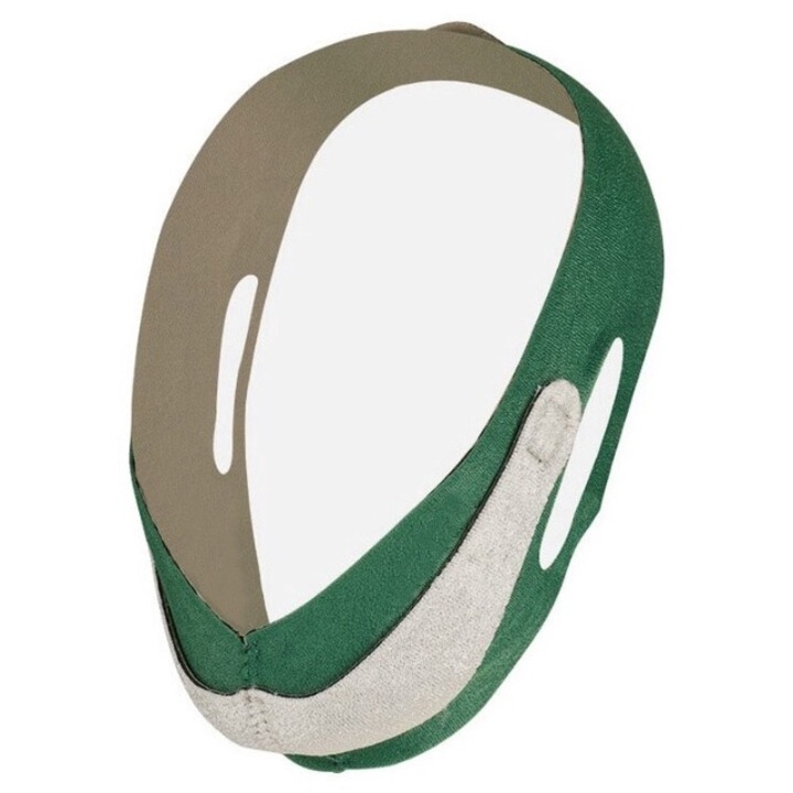 Curea tip banda pentru ridicare fetei ContouringBand Doty®, pentru lifting facial, fermitate si subtiere, prindere cu scai, 45 x 40 x 38 cm, verde