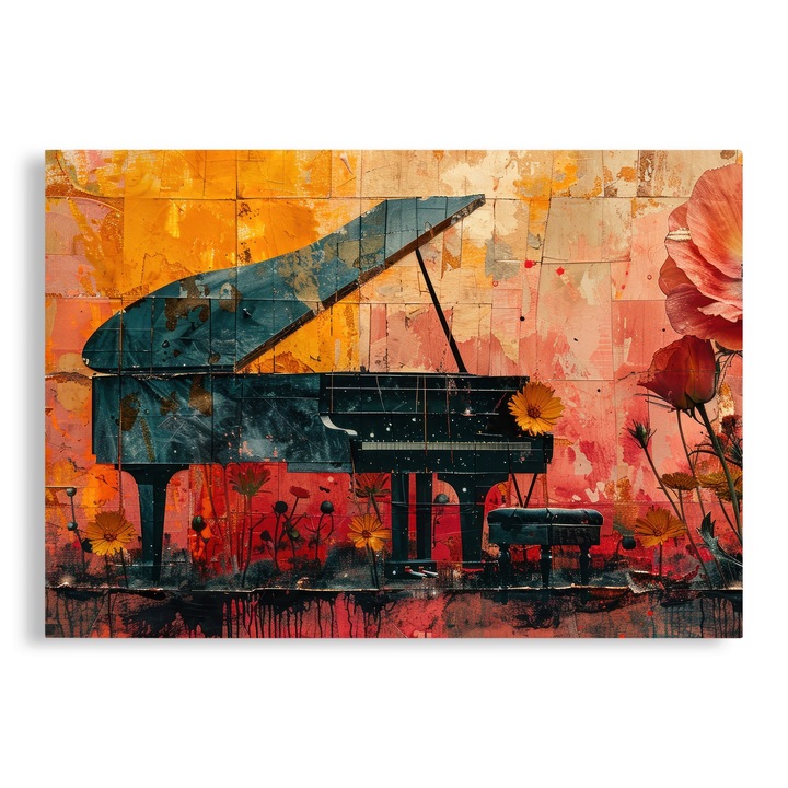 Tablou Canvas, Abstract, Pian, 70x100 cm