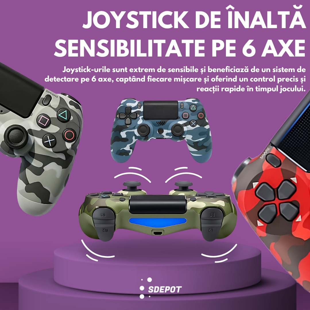 Ps4 Controller Emag Controller wireless SDEPOT®, compatibil cu PS4, cu raspuns rapid ...