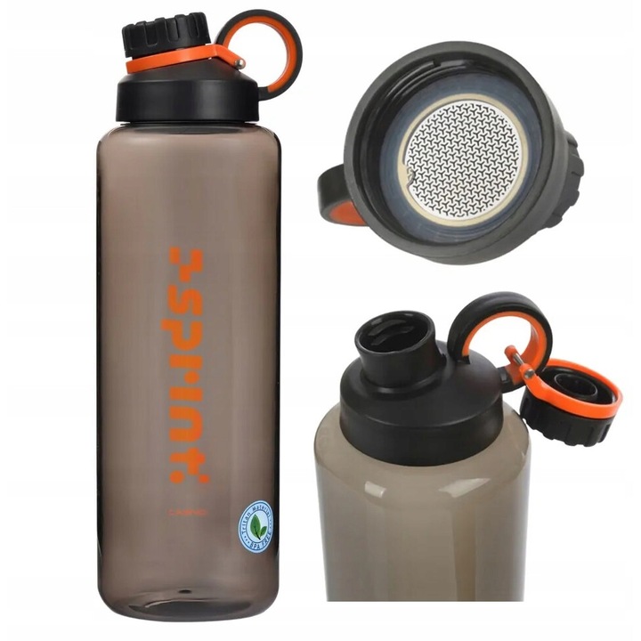 Спортна бутилка Azaris 1L с филтър, многоцветна, лека, със заключваща се капачка