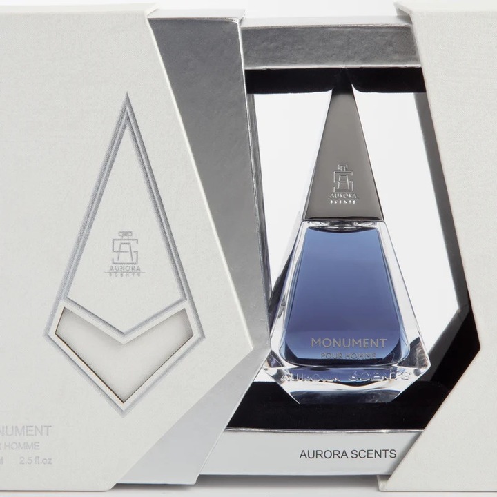 Férfi parfüm, Aurora Scents, Monument Pour Homme, 75 ml, fás, aromás jegyek