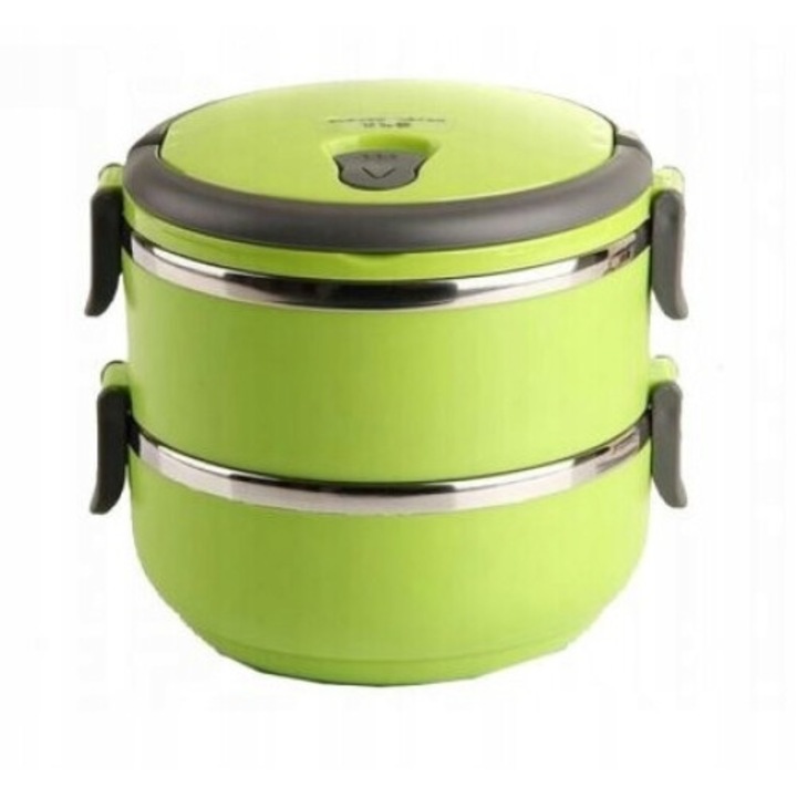 Termos pentru supa Azaris, 1,4L, 2 compartimente, inox, multicolor