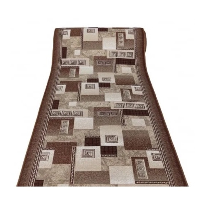 Traversa Model Print Germes, Maro, Suport Pasla, Latime 80x400 cm, 820 gr/mp