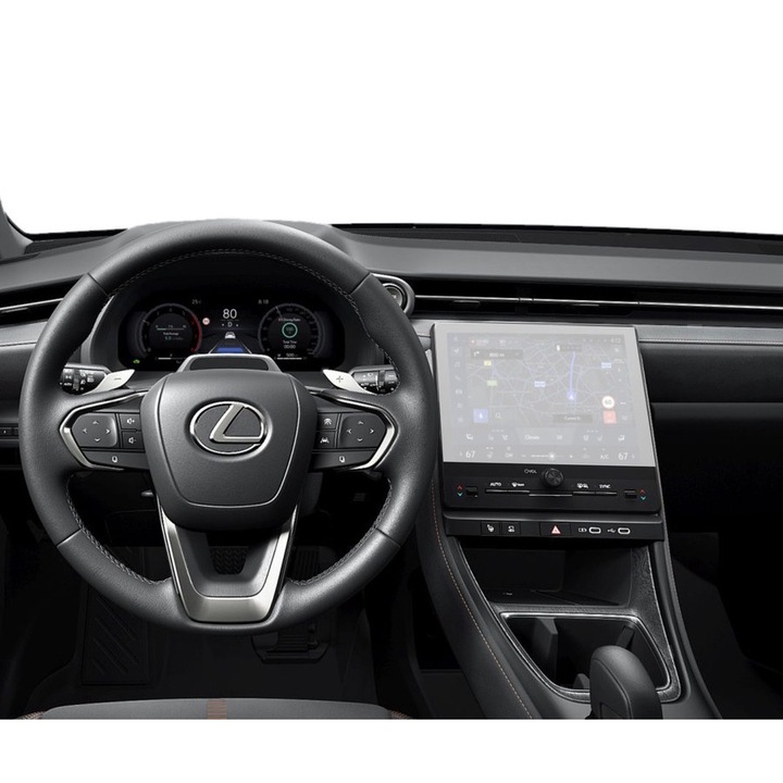 Folie Protectie Lexus LBX 2023-2024+, Duragon, protectie Display Navigatie, silicon Mat, Anti-zgarieturi, Anti-amprenta, Anti-reflex, Regenerabila, Flexibila, Anti-Shock, kit instalare