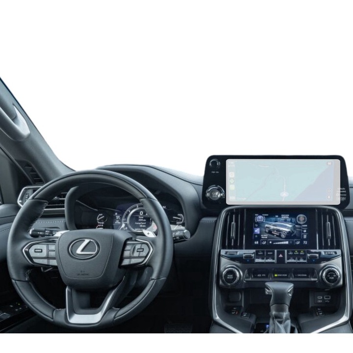 Folie Protectie Lexus LX 2021-2025, Duragon, protectie Display Navigatie, silicon Transparent, Anti-zgarieturi, Anti-amprenta, Regenerabila, Flexibila, Anti-Shock, kit instalare