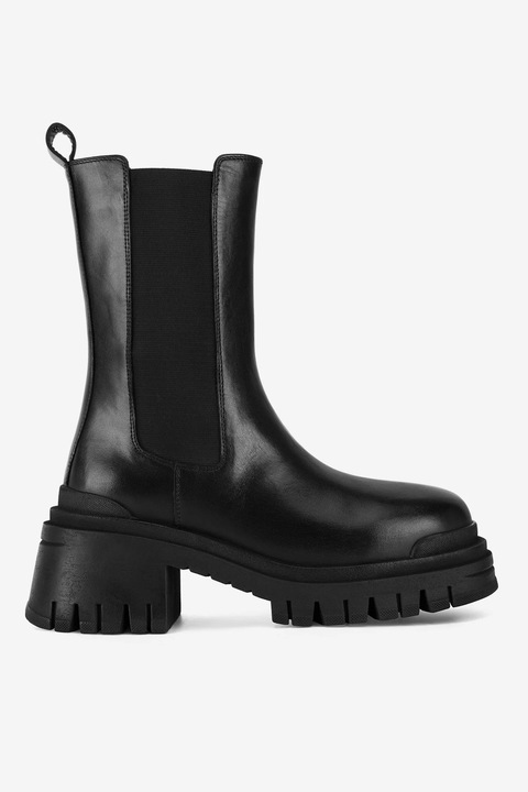 Ghete dama Badura, 5905588954149, Piele naturala, Negru, Negru