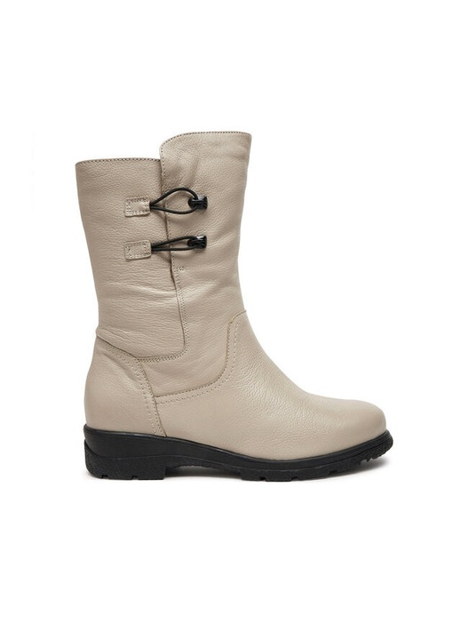 Ghete dama Caprice, 304312137, Piele naturala, Bej, Bej