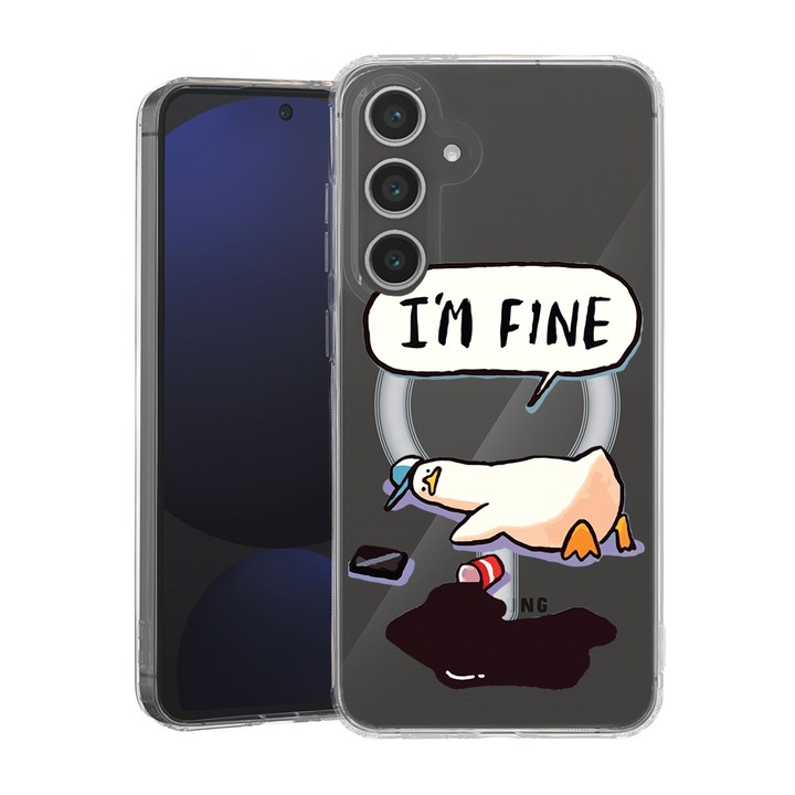 BestCase® Husa pentru Samsung Galaxy A55, MagSafe Anti Shock, Duck Life - I'm Fine, Protectie camera, ecran si colturi, 1946003 MAS 963