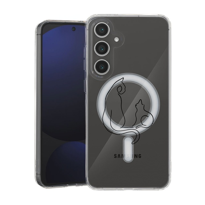 BestCase® Husa pentru Samsung Galaxy A55, MagSafe Anti Shock, Abstract Cat, Protectie camera, ecran si colturi, 1946003 MAS 738