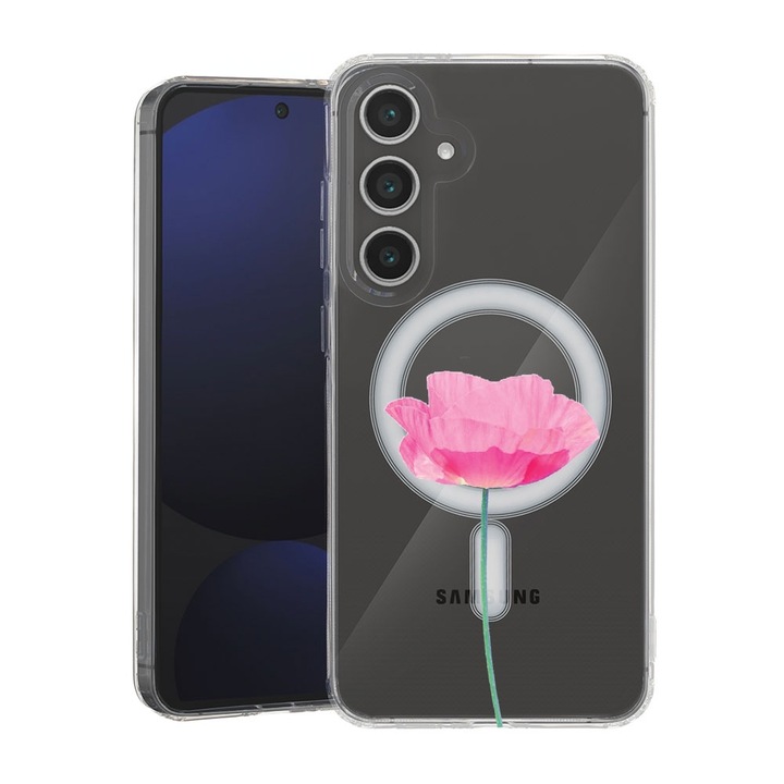 BestCase® Husa pentru Samsung Galaxy A55, MagSafe Anti Shock, Rose - Pastel Pink, Protectie camera, ecran si colturi, 1946003 MAS 693