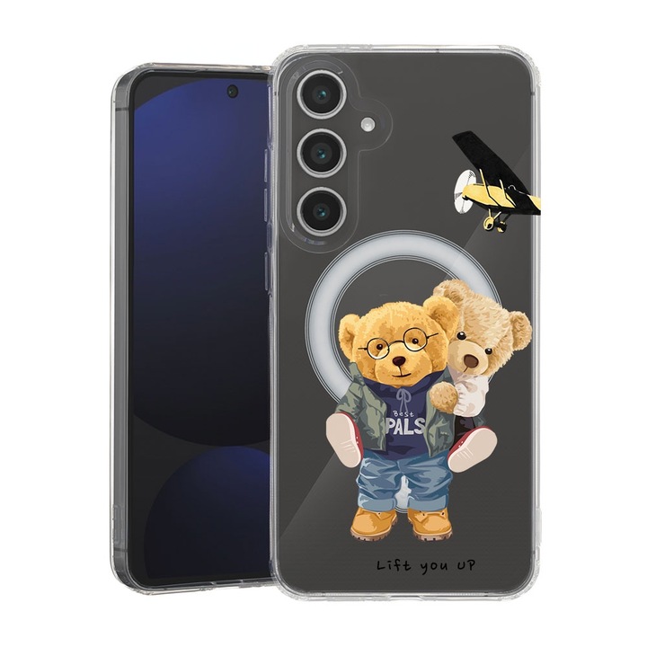 BestCase® Husa pentru Samsung Galaxy A55, MagSafe Anti Shock, Teddy Bear Lift me up, Protectie camera, ecran si colturi, 1946003 MAS 933