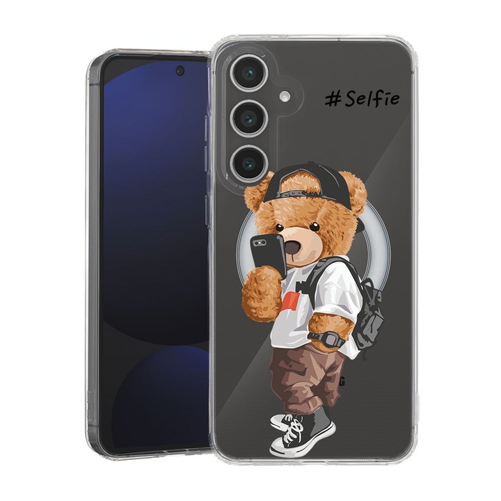 BestCase® Husa pentru Samsung Galaxy S23 FE, MagSafe Anti Shock, Selfie Teddy Bear, Protectie camera, ecran si colturi, 1946004 MAS 925