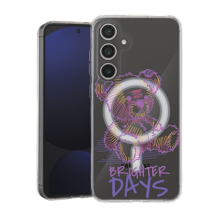 BestCase® Husa pentru Samsung Galaxy S23, MagSafe Anti Shock, Teddy Bear Brighter Days, Protectie camera, ecran si colturi, 1828660 MAS 1563