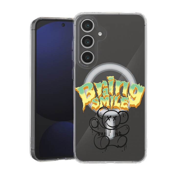 BestCase® Husa pentru Samsung Galaxy A55, MagSafe Anti Shock, Teddy Bear Braing Smile, Protectie camera, ecran si colturi, 1946003 MAS 1557