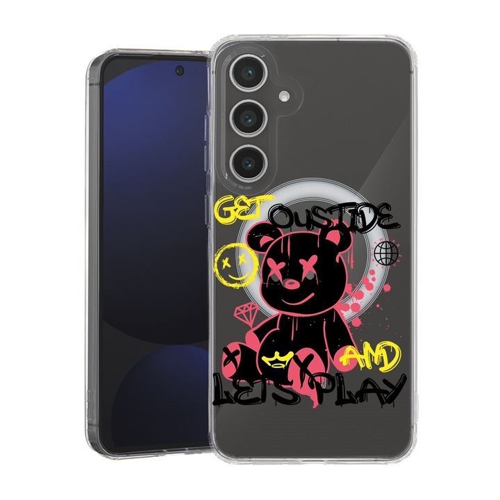 BestCase® Husa pentru Samsung Galaxy S23, MagSafe Anti Shock, Teddy Bear Lets Play, Protectie camera, ecran si colturi, 1828660 MAS 1554