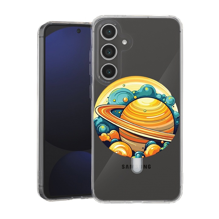 BestCase® Husa pentru Samsung Galaxy S23, MagSafe Anti Shock, Planet - Saturn, Protectie camera, ecran si colturi, 1828660 MAS 1579