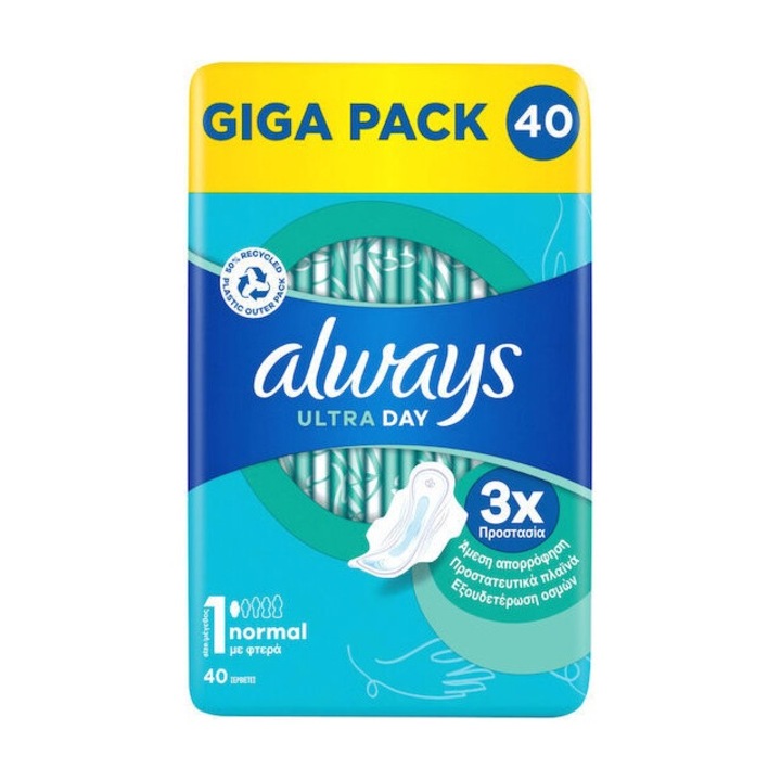 Insertie cu aripi Always Ultra Normal 40pcs