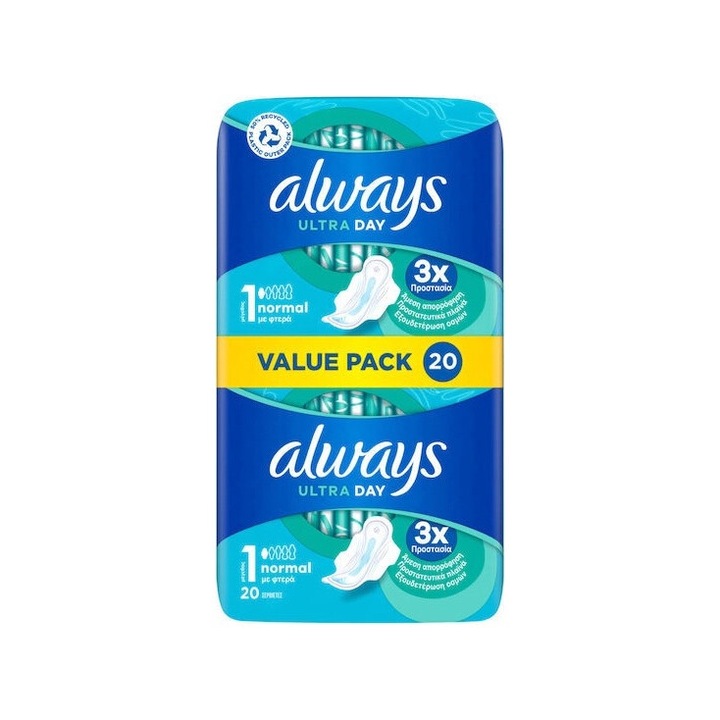 Интимни превръзки Always Ultra Normal, 20 броя, с крилца