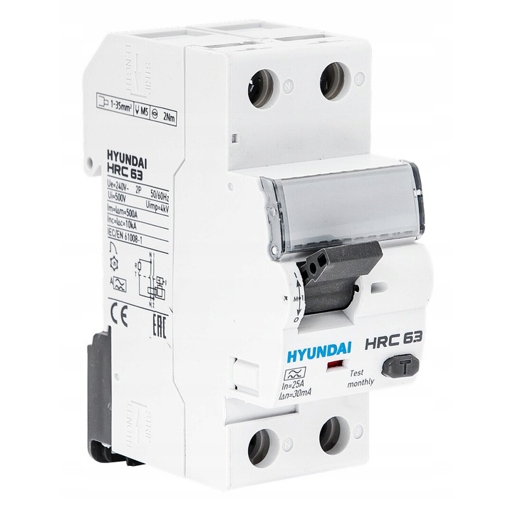 Sigurante electrice, HRC, 2P, 40A, 30mA, tip AC