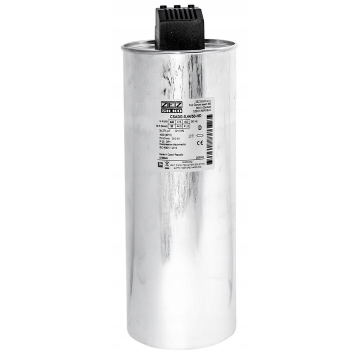 Condensator 50kVar 440V, 3x274,03F, 3x65,69A, Nan, dimensiuni 136x355mm