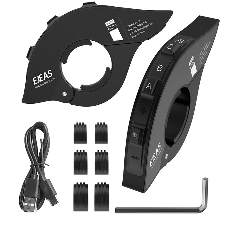 Pilot Bluetooth Ejeas EUC pentru intercomuri moto, rezistent la apa, dimensiune ajustabila 22-35mm