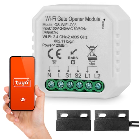 Kit controler Wi-Fi pentru poarta garaj, GOMEDIA, senzor de deschidere ...