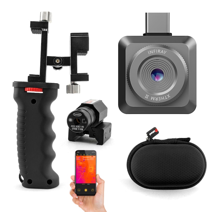 infiRay Xtherm II T2L hőkamera, USB-C, 256x192px, állvánnyal és lézerrel