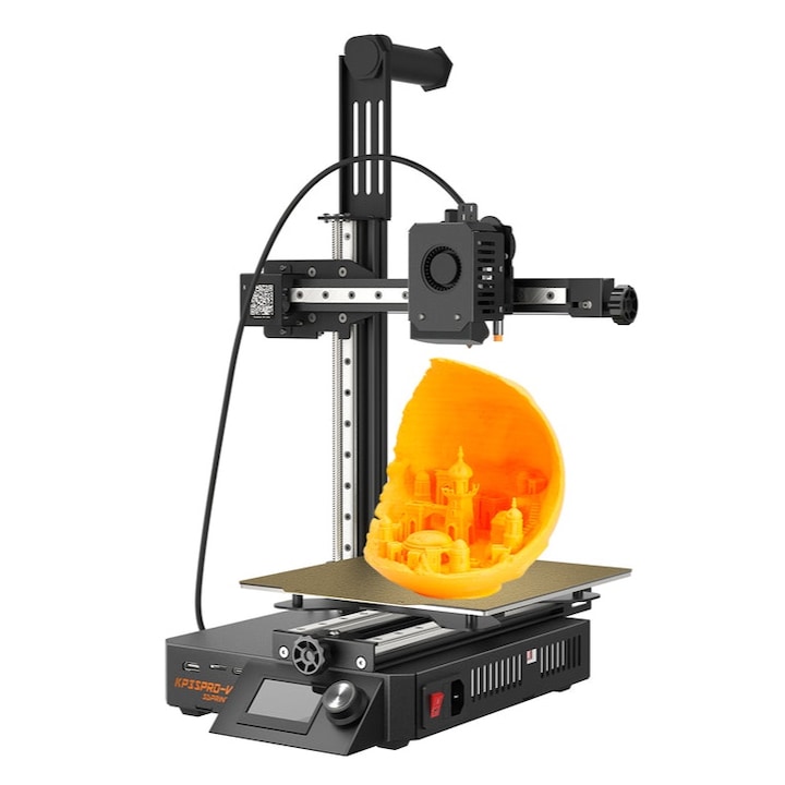3D принтер, Kingroon, KP3S Pro V2, 200x200x200mm, метален екструдер, директно задвижване, многоцветен