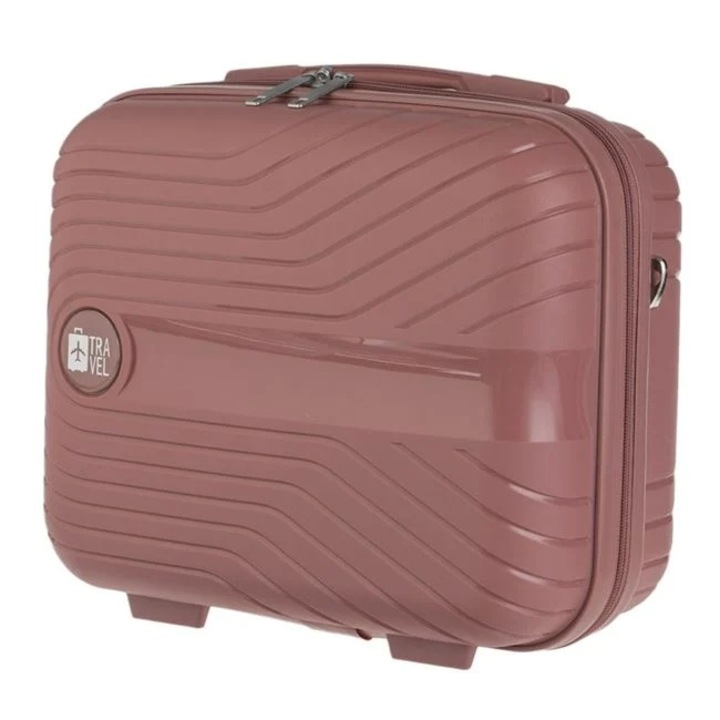 Valiza Roz, cu Dungi Reliefate, 16.66L