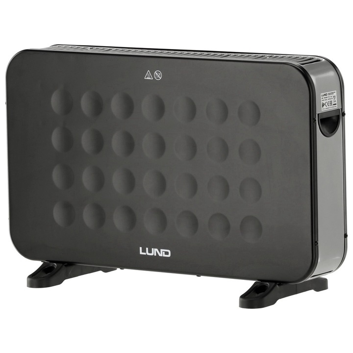 LUND Convector cu ventilator 2000W, negru
