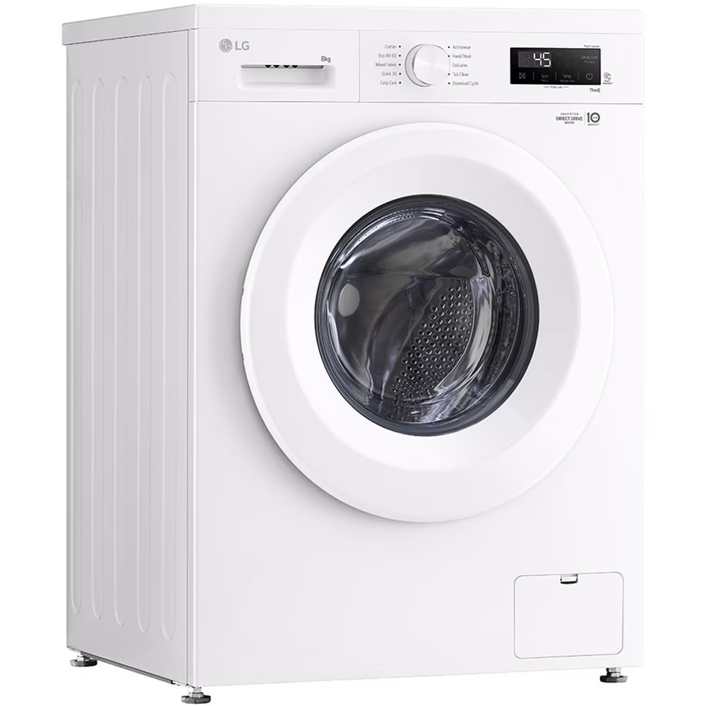 Masina de Spalat Rufe Frontala LG F4X1008NWH, Steam, 8 kg, 1400rpm, Clasa A, Wi-Fi, Alb