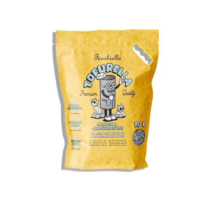 Asternut Tofu cu Clorhexidina si carbune, 10 l