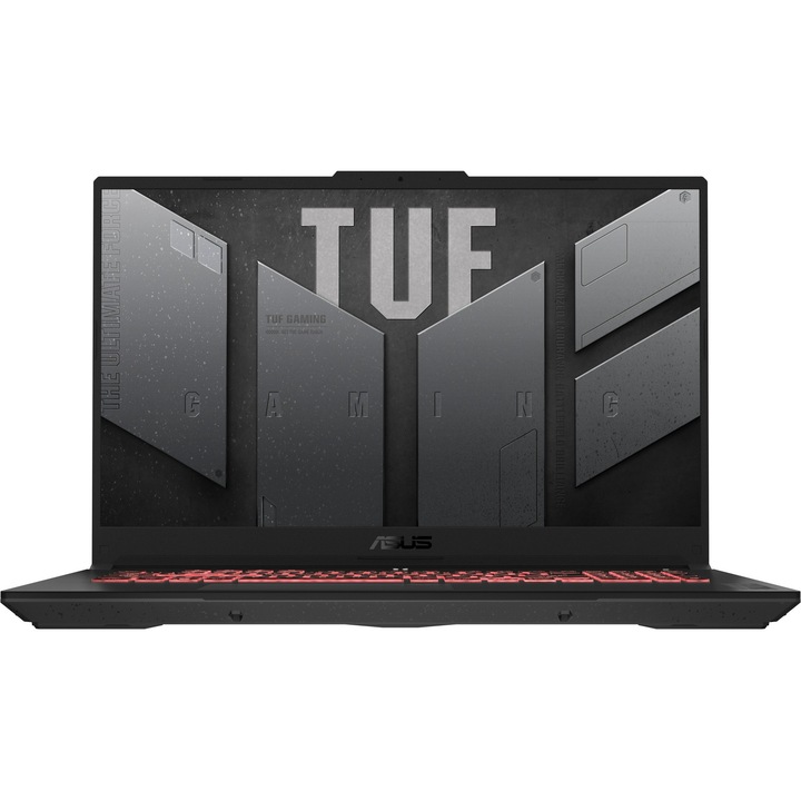 Лаптоп ASUS TUF Gaming A17 2023 FA707NUR-HX019 с AMD Ryzen 7 7435HS (3.1/4.5GHz, 16M), 32 GB, 1TB M.2 NVMe SSD, NVIDIA RTX 4050 6GB GDDR6 DLSS 3, Free DOS, Графит