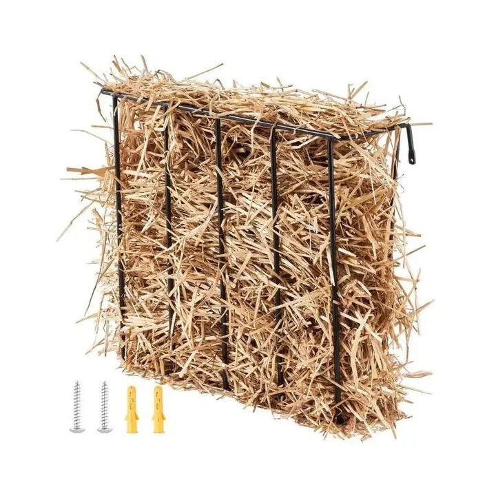 Haszonállat-szénaetető, 2 darabos, 24 gallon, falra szerelhető acél