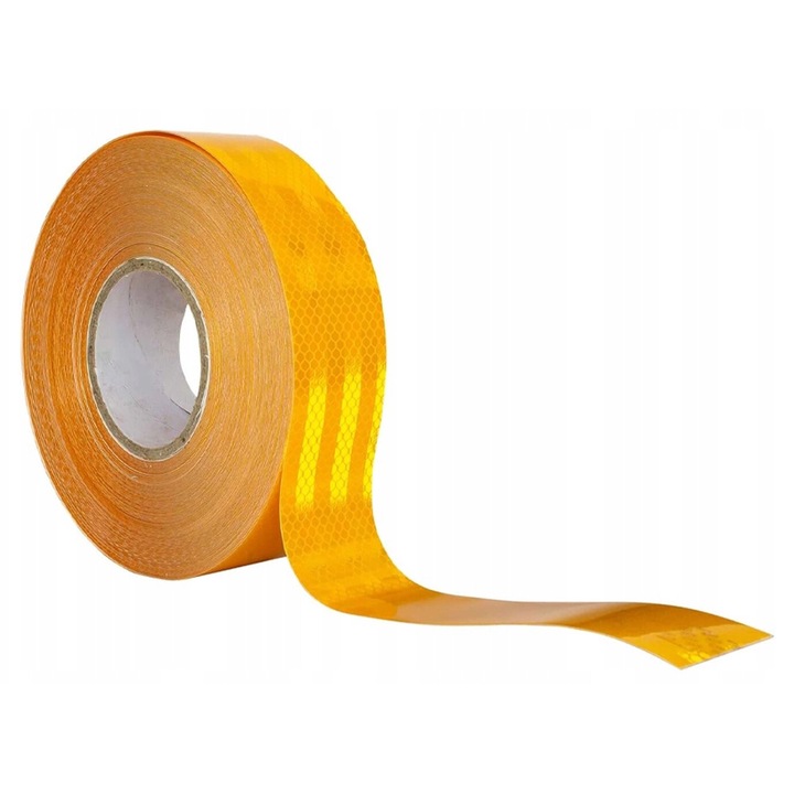 Banda reflectorizanta, Unitrailer, Contur, Portocalie, 50 mm x 1 m, Pvc, Pentru marcarea contururilor vehiculelor