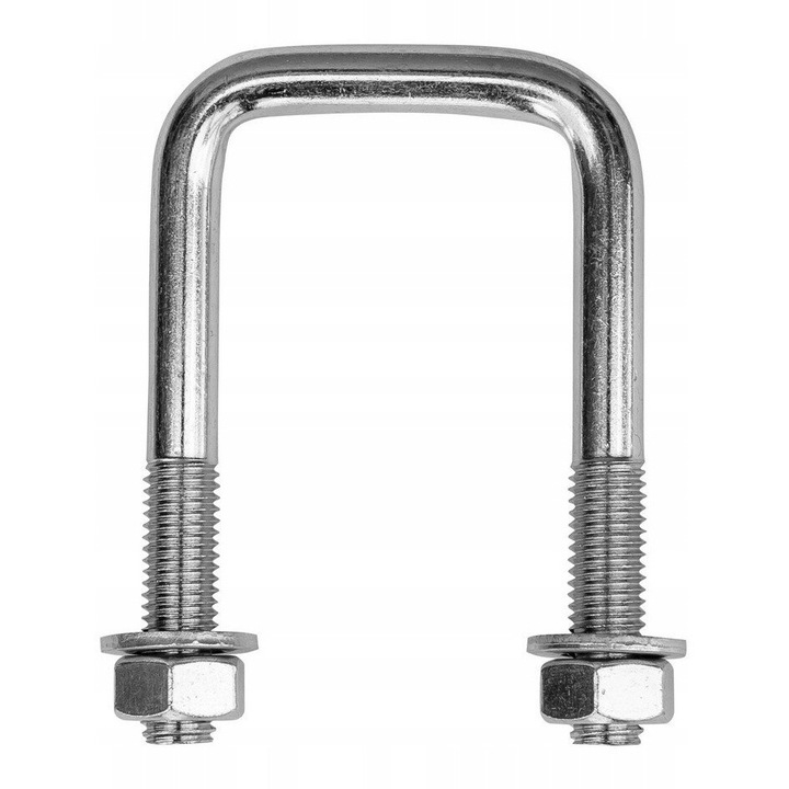 Clema patrata DROMET tip C cu piulite si saibe M12 85/42/85