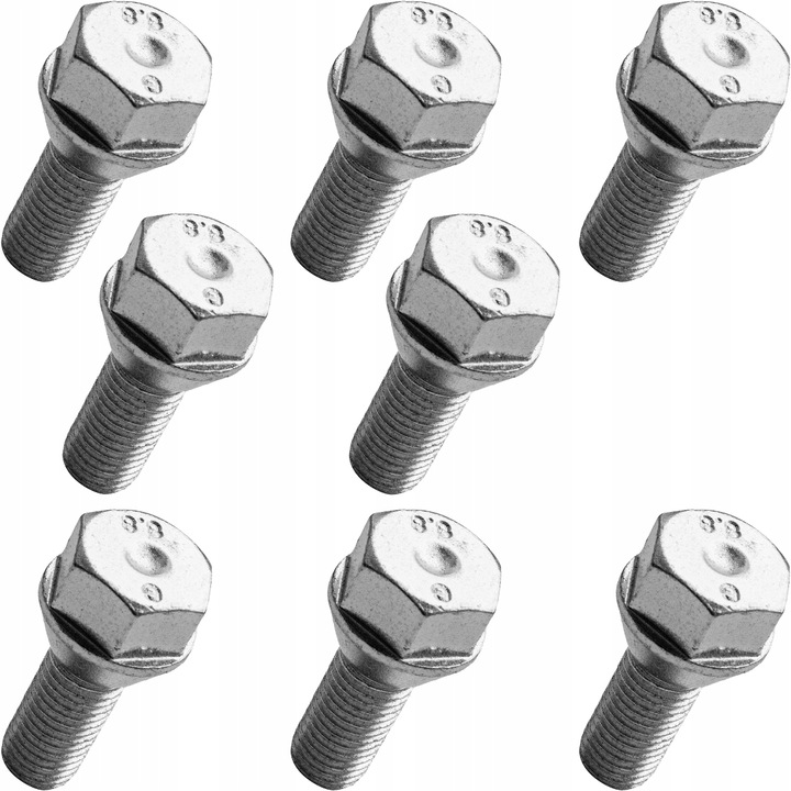 Set de 8 suruburi conice cu flansa pentru ax nefranat pana la 750 kg