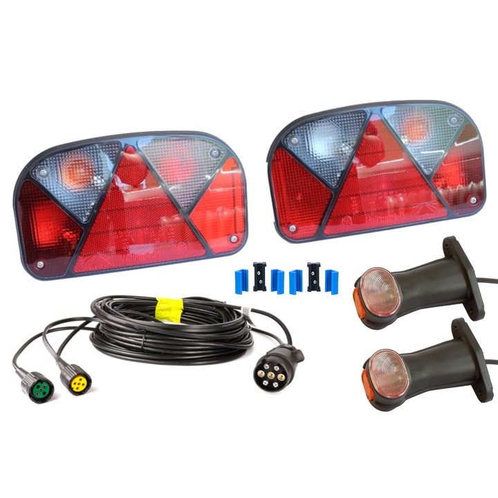 Ham electric Mantes pentru remorci 7m 7 PIN Baioneta 5 PIN - markeri de contur scurt