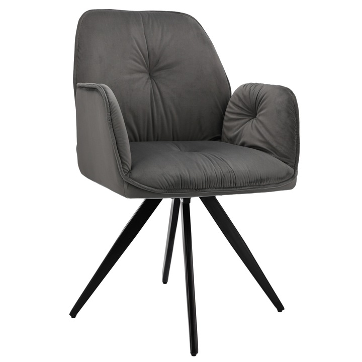 Scaun birou Jumi PERLACM-354128, gri, 91x57x65cm, inaltime maxima 120kg