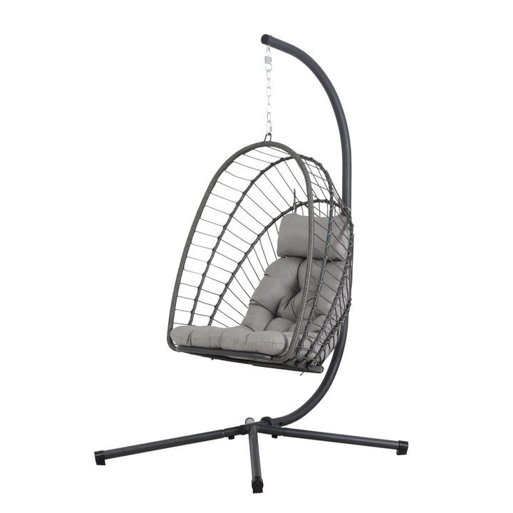 Leagan de gradina, Jumi, model Cocoon, gri, 200x105x80cm