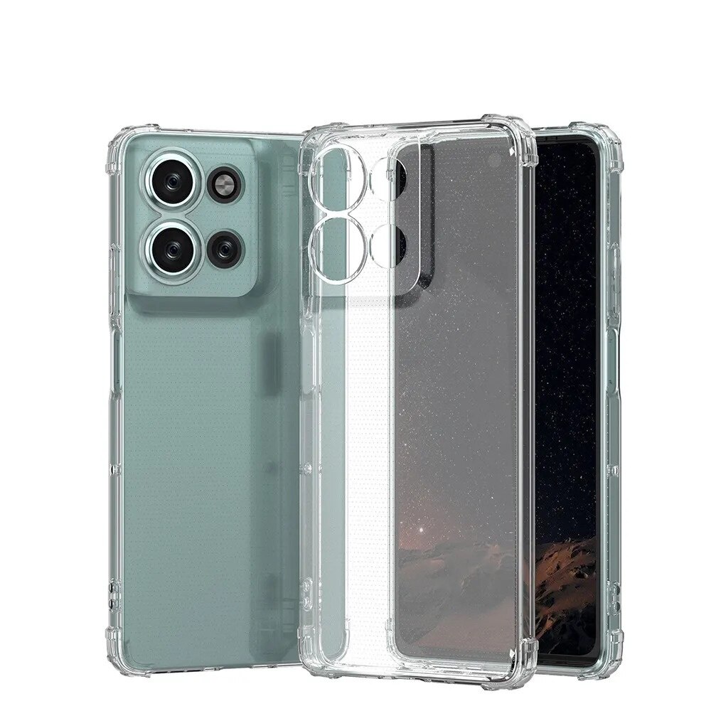 Husa protectie Mat-Tech compatibila cu Motorola Moto G75, Protectie Camera, Colturi anti-soc, Decupaje Precise, Rezistenta la impact, Transparenta